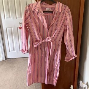 Size 8 Calvin Klein Shirt Dress with Tie Waist